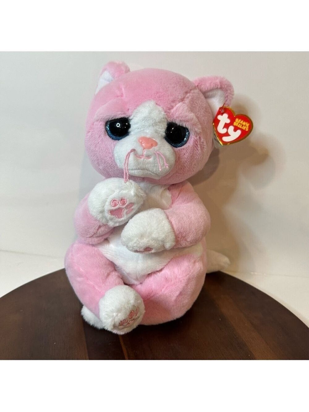 TY Beanie Bellies Lillibelle Pink Cat Plush NWT – Big Eyes Kitty Stuffed Animal